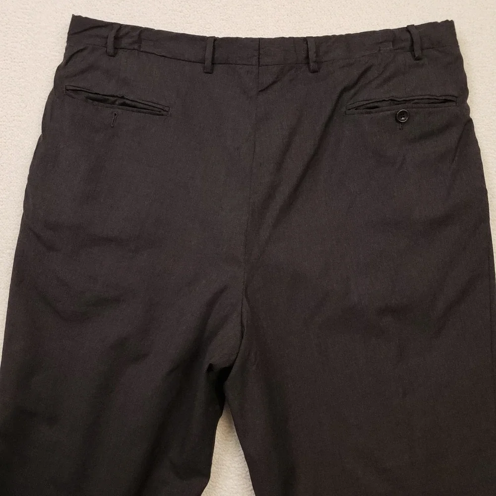 Canali Proposta Dress Pants Men 38 Gray Wool Pleated Cuffed Italy 79220 Trousers